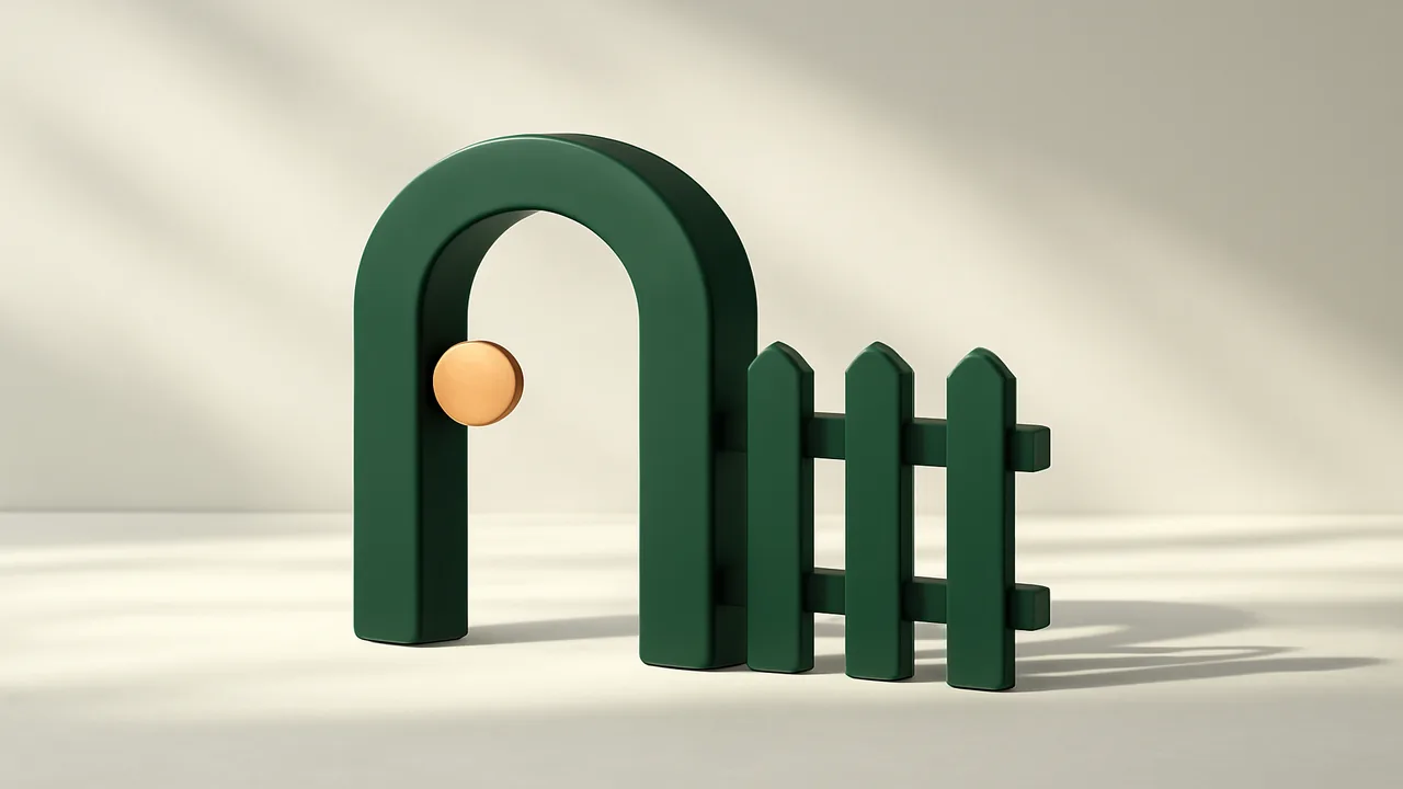 Symbolisk illustration av gränser och verktyg